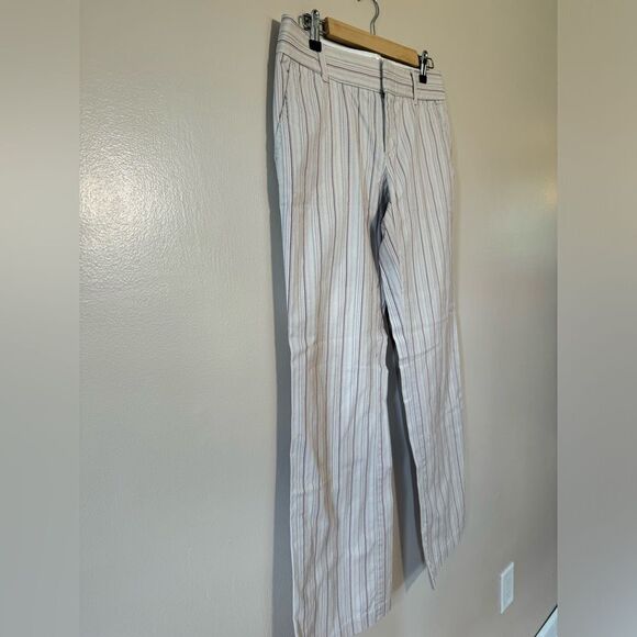 SALE! Cream/Pink Old Navy Striped Low Waist Pants Size 8 EUC - Picture 3 of 5